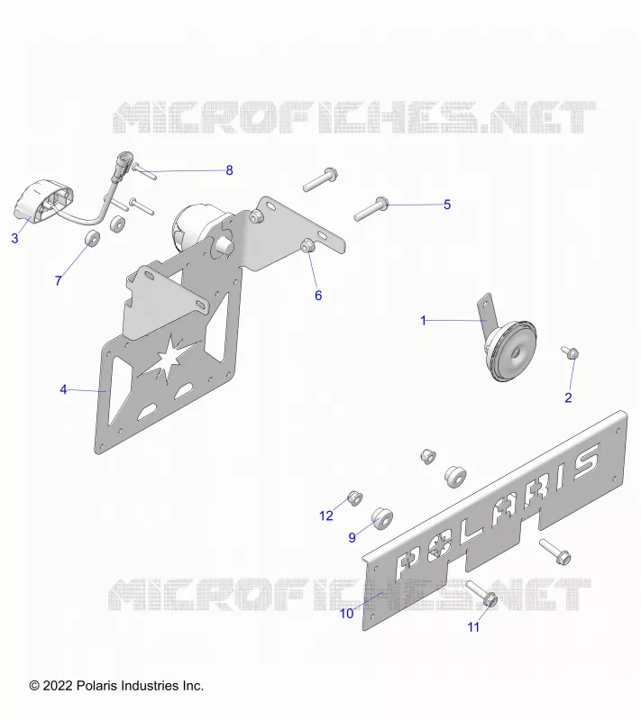 ELECTRICITE, HORN, AND LICENSE PLATE LIGHT
