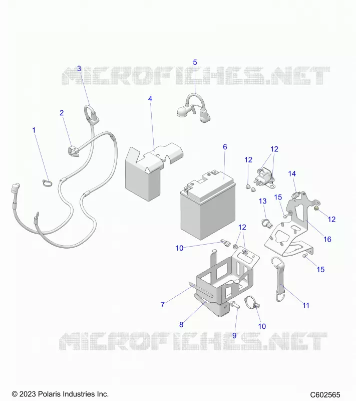 ELECTRICITE, E.S. BATTERY/BOX AND CABLES