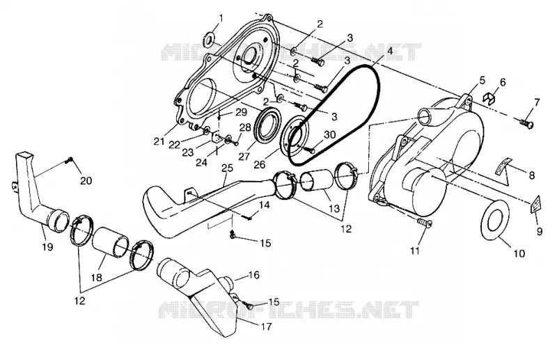 COUVERCLE D'EMBRAYAGE (300) XPRESS 300 W97CA28C (4939603960C007)