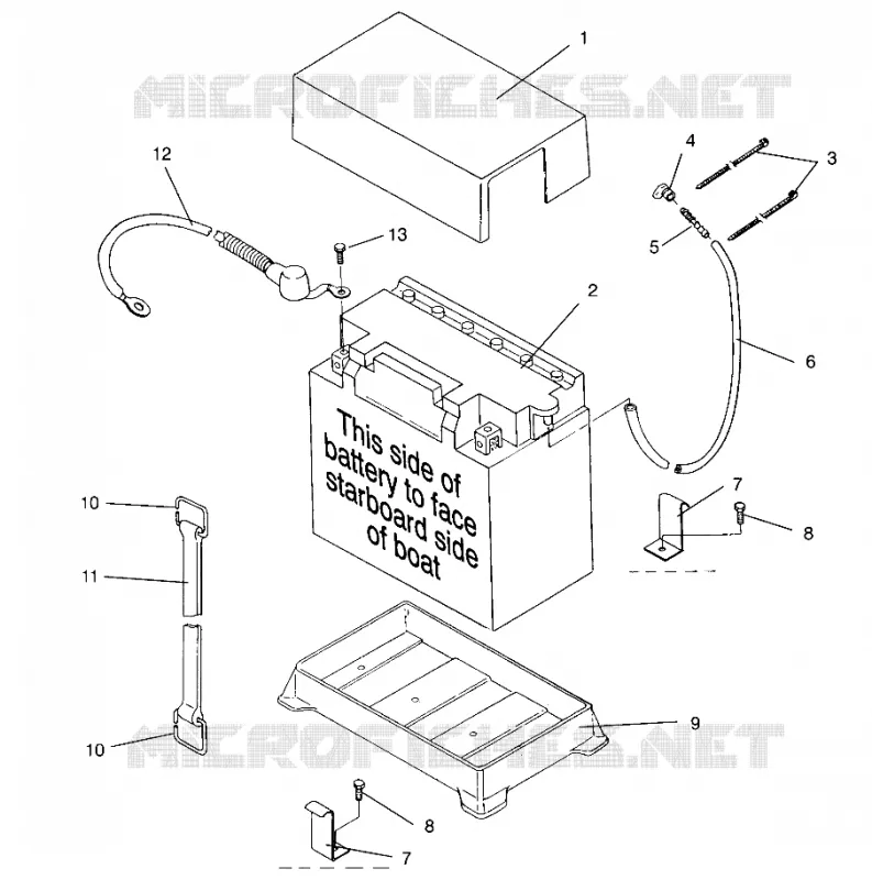 SUPPORT BATTERIE SL 650 B954058 (4930483048B005)