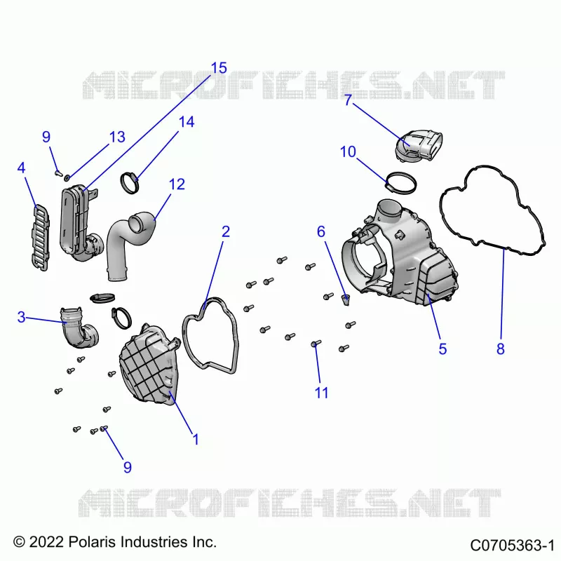ENGINE, ALTERNATEUR COVER HVAC
