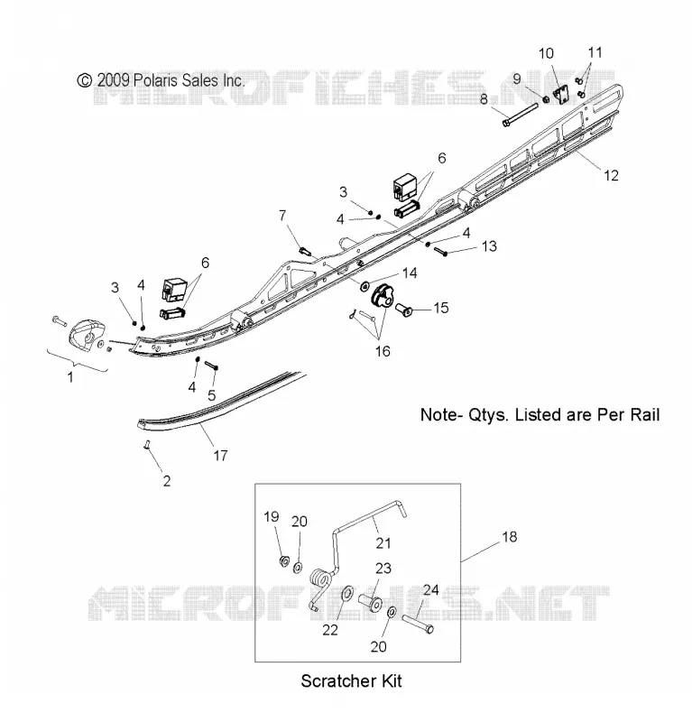 SUSPENSION, FIXATION RAIL