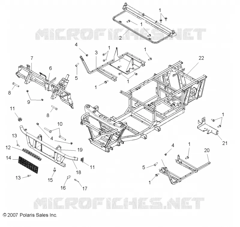 CHASSIS, CADRE AND FRONT BUMPER
