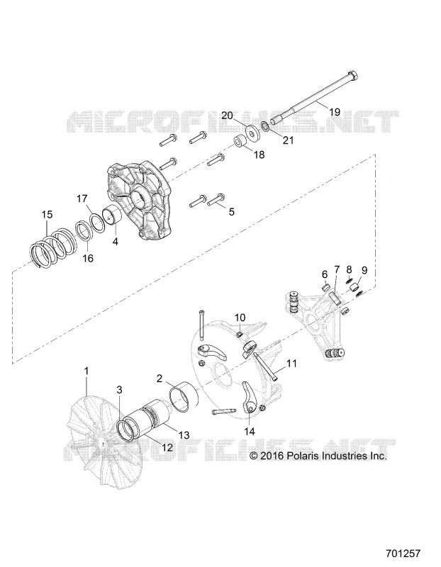 SYSTEME DE TRANSMISSION, PRIMARY CLUTCH