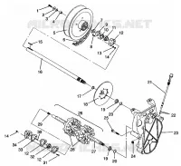 SYSTÈME DE TRANSMISSION  TRAIL 0962761, TRAIL TOURING 0962262, AND EUROPEAN TRAIL TOURI (4931763176B011)