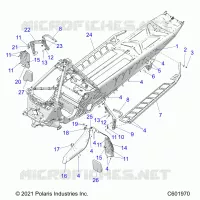 CHASSIS, PROTECTION D'EMBRAYAGE, FOOTRESTS, AND RUNNING BOARDS