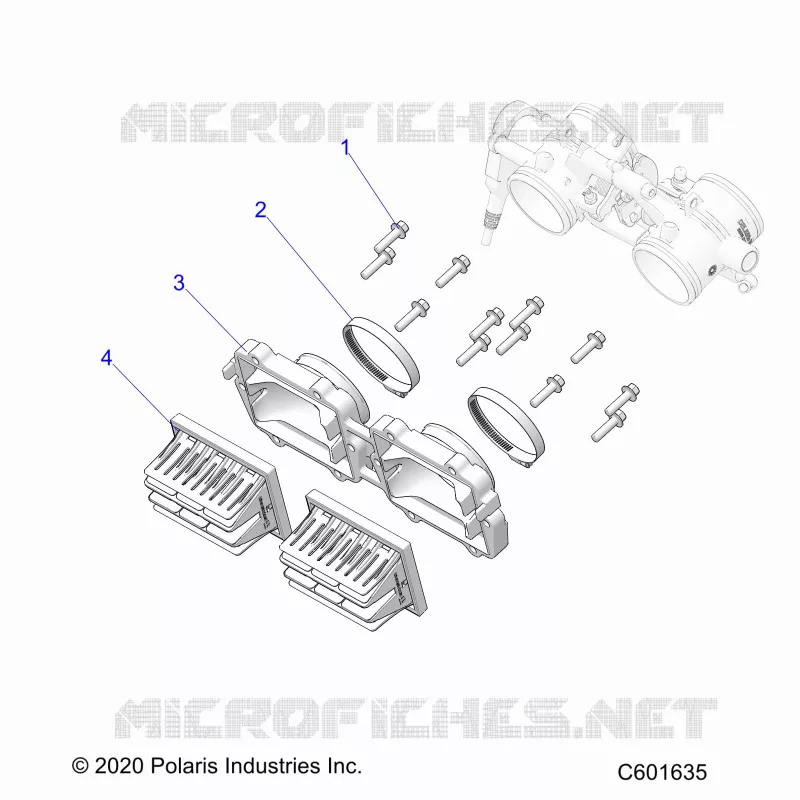 ENGINE, REED VALVE AND CORPS DE PAPILON ADAPTOR -S24TDP8RS (C601635)