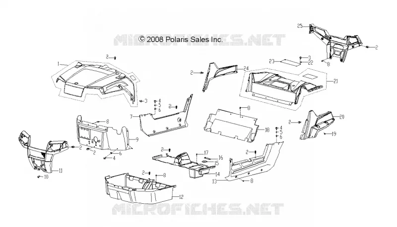 CAPOT, PARE CHOCSS, PANELS, FLOOR AND RACK
