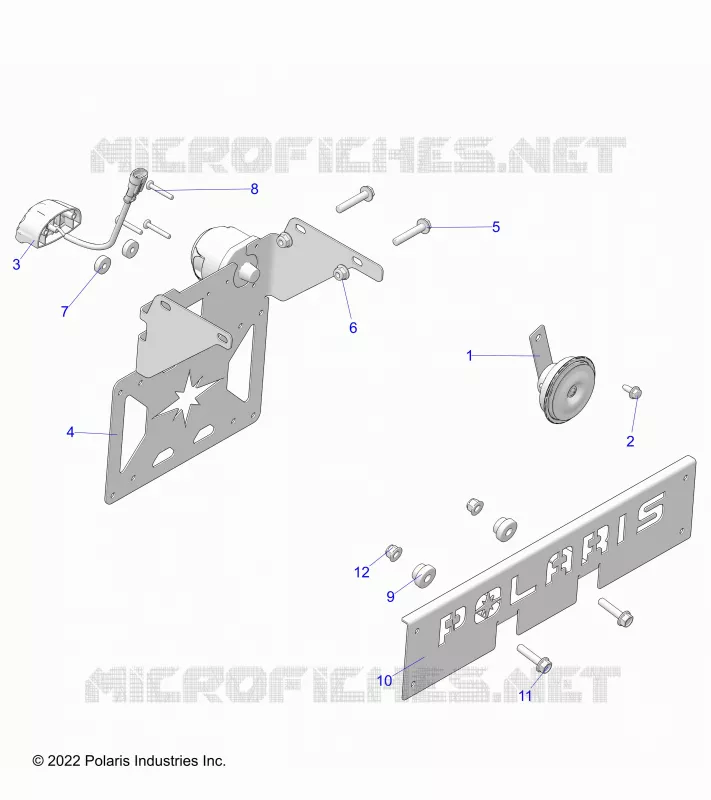 ELECTRICITE, HORN, AND LICENSE PLATE LIGHT