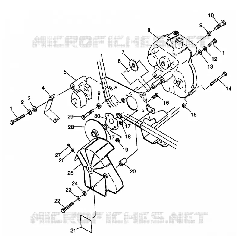 SUPPORT PONT ET FREIN Sport 400L W98BA38C (4947234723B013)