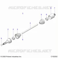 SYSTÃˆME DE TRANSMISSION, REAR DRIVE SHAFT A23SDS57C4 (C102252)