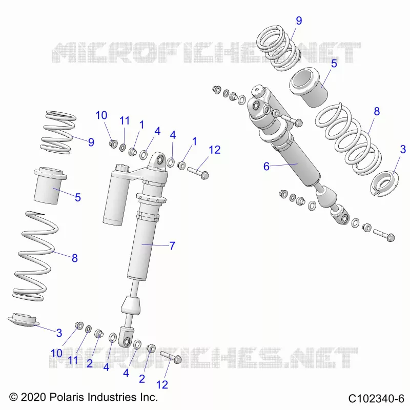 SUSPENSION, AMORTISSEUR AVANT
