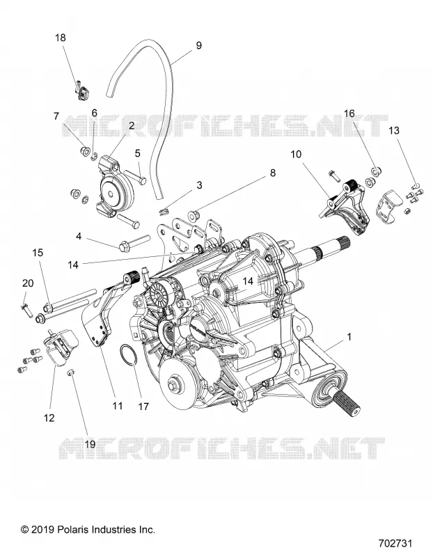 SYSTÃˆME DE TRANSMISSION, MAIN GEARCASE MOUNTING