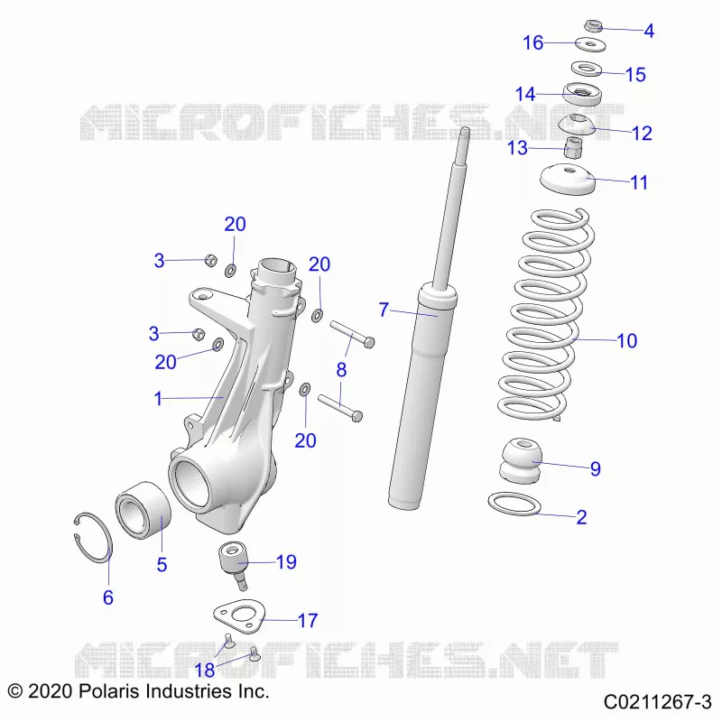 SUSPENSION, JAMBE DE FORCE AVANT