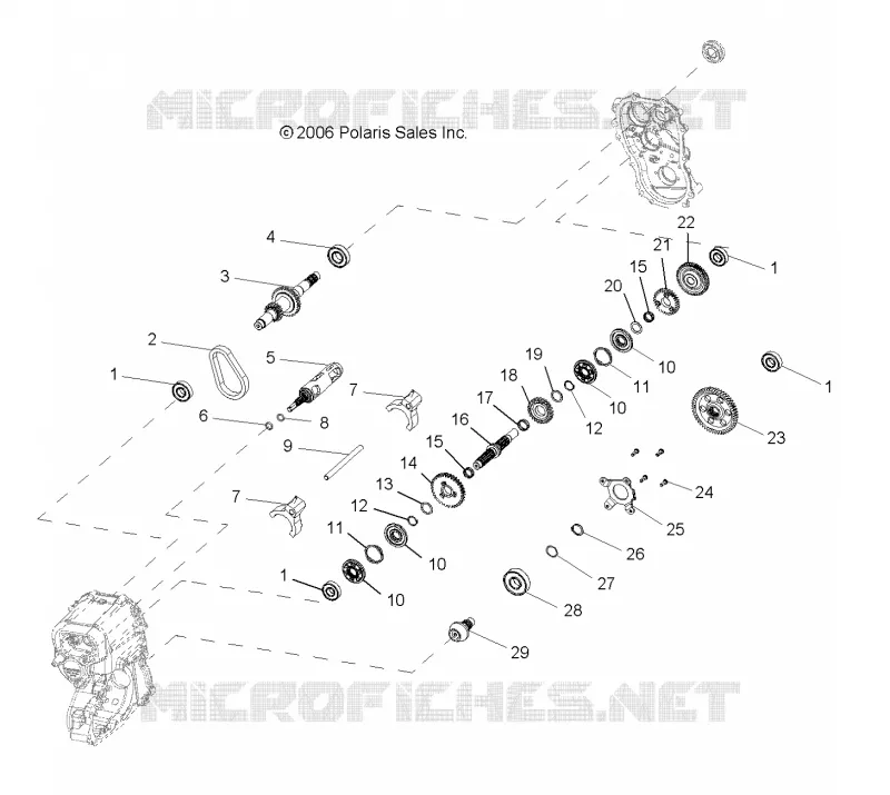 SYSTÈME DE TRANSMISSION, PONT PRINCIPAL INTERNALS