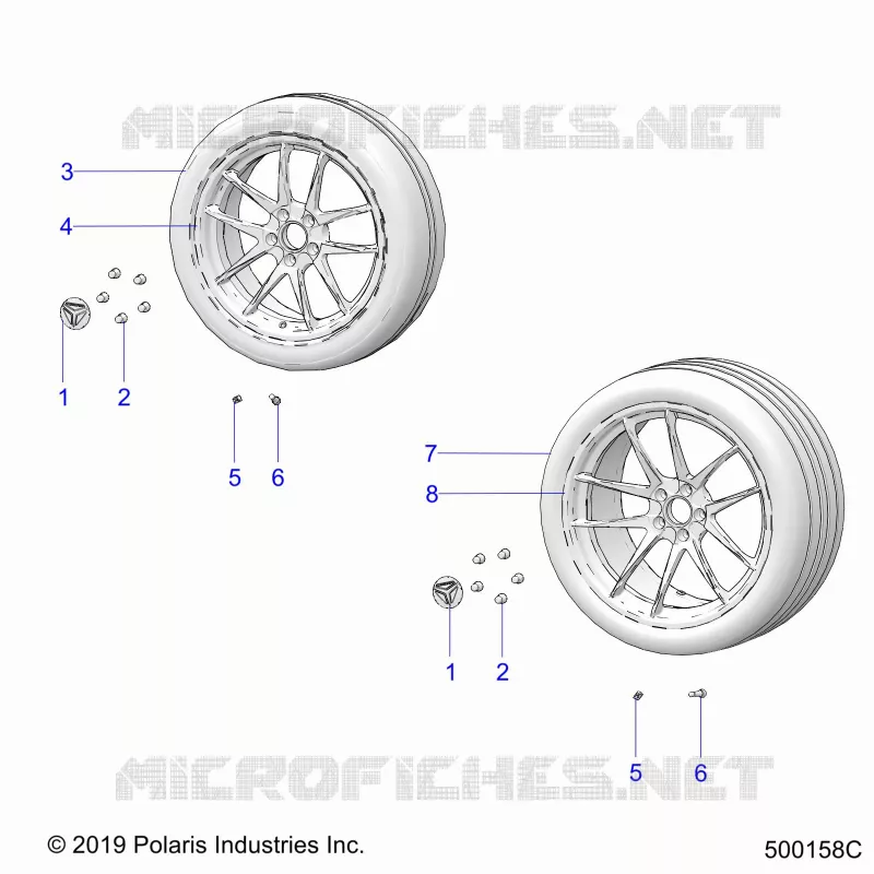 ROUES, FRONT AND REAR (R MODELS)