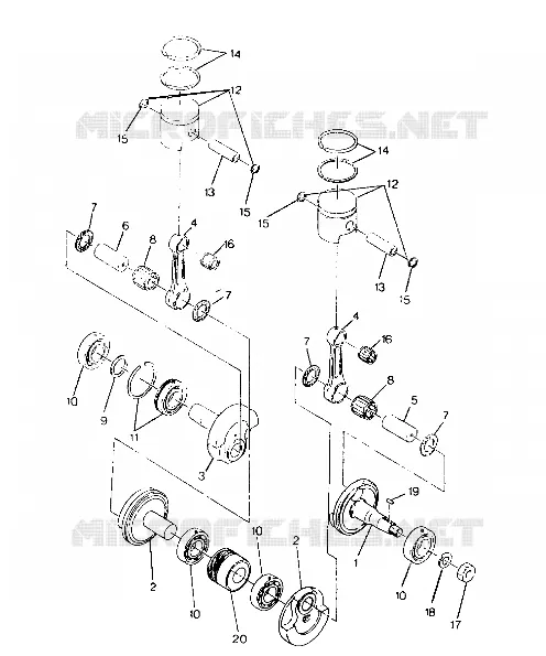 PISTON ET VILEBREQUIN SUPERTRAK (4921292129037A)