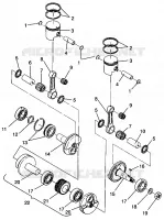 PISTON ET VILEBREQUIN 500 CARB 0962764, 500 CARB SKS 0962564,  EUROPEAN 500 (4931873187C014)