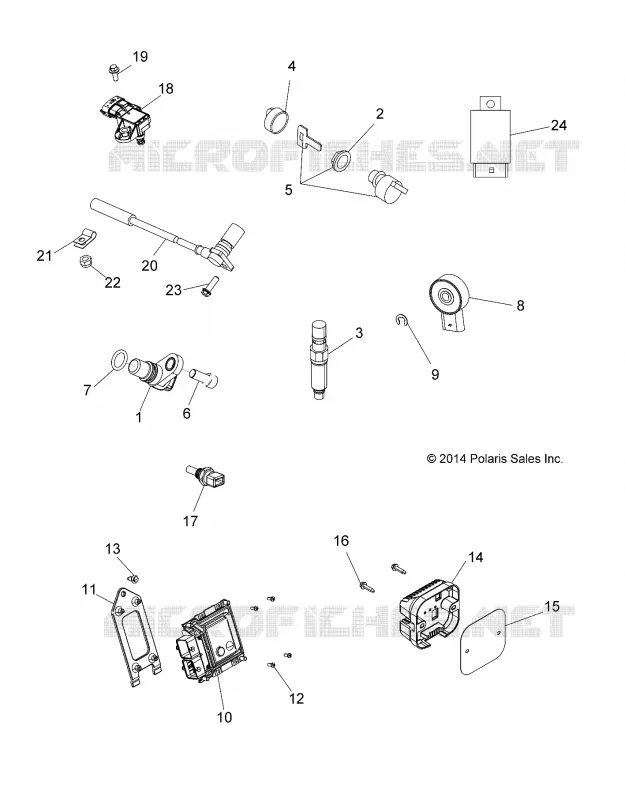 BOUTONS, CAPTEURS AND ECM