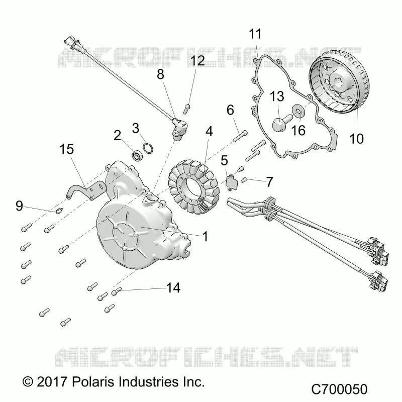 ENGINE, STATOR AND VOLANT MOTEUR