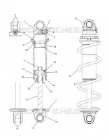 SUSPENSION, AMORTISSEUR, FRONT TRACK (BLACK COIL OVER) (INTLY ONLY)