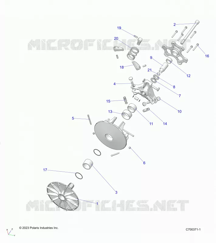 SYSTÃˆME DE TRANSMISSION, PRIMARY CLUTCH