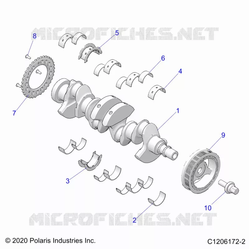 ENGINE, VILEBREQUIN AND BEARINGS