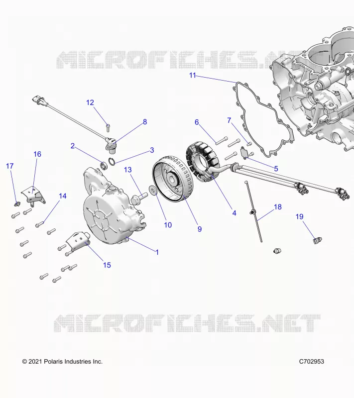 ENGINE, STATOR AND FLYROUE
