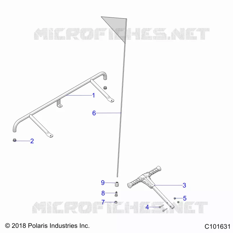 BODY, ACCESSORY PARE CHOCS, FLAG, AND PASS HANDLE