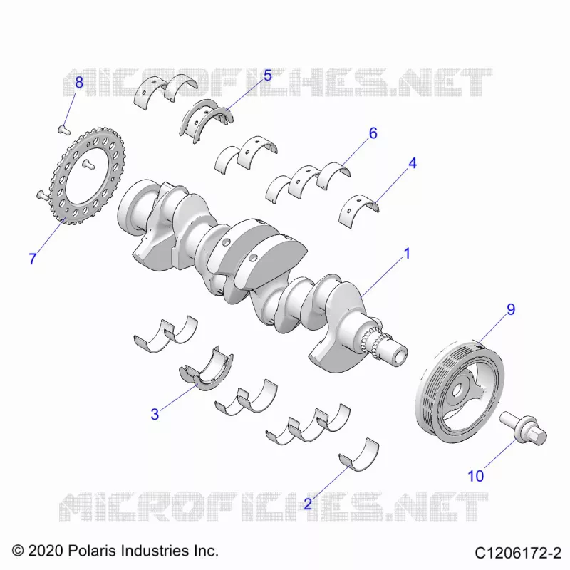 ENGINE, VILEBREQUIN AND BEARINGS