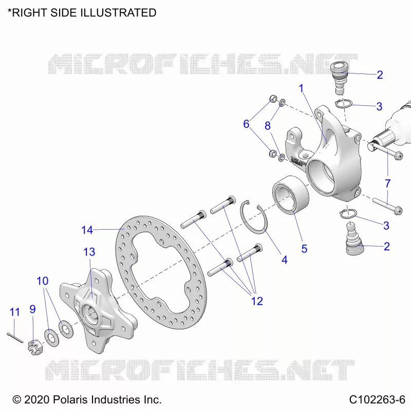 SUSPENSION AVANT HUBS, KNUCKLES AND BRAKE DISC