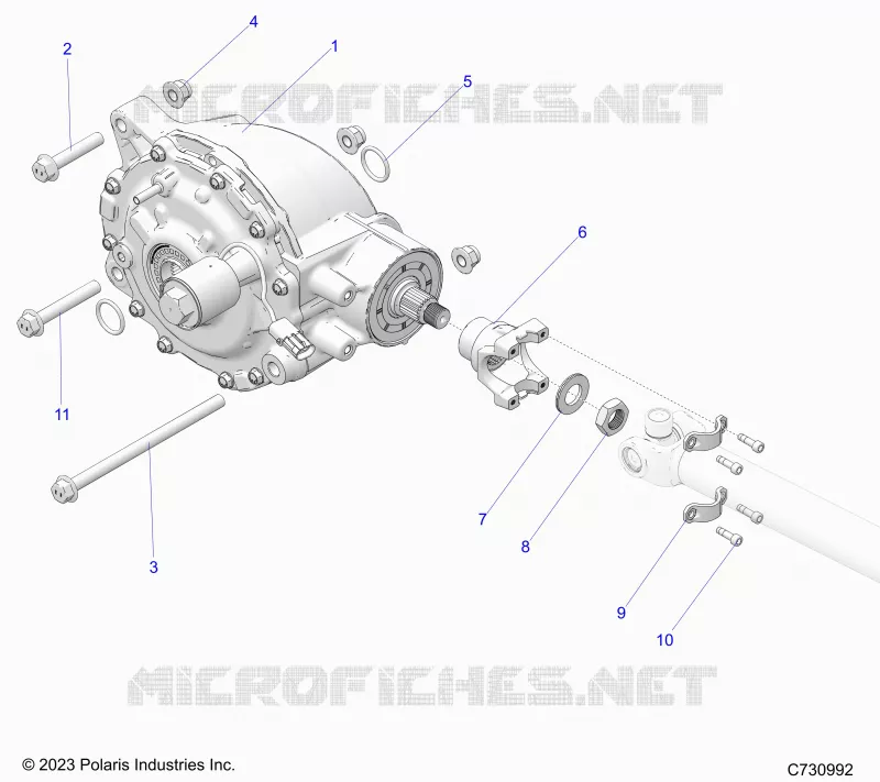 SYSTÃˆME DE TRANSMISSION, REAR GEARCASE MOUNTING
