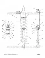SUSPENSION, AMORTISSEUR ARRIERE TRACK, W/RES.