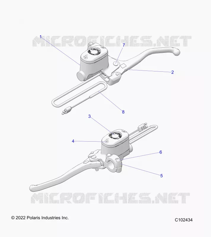 FREIN AVANT BRAKE LEVER AND MASTER CYLINDER
