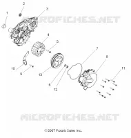 MOTEUR, STATOR AND VOLANT MOTEUR