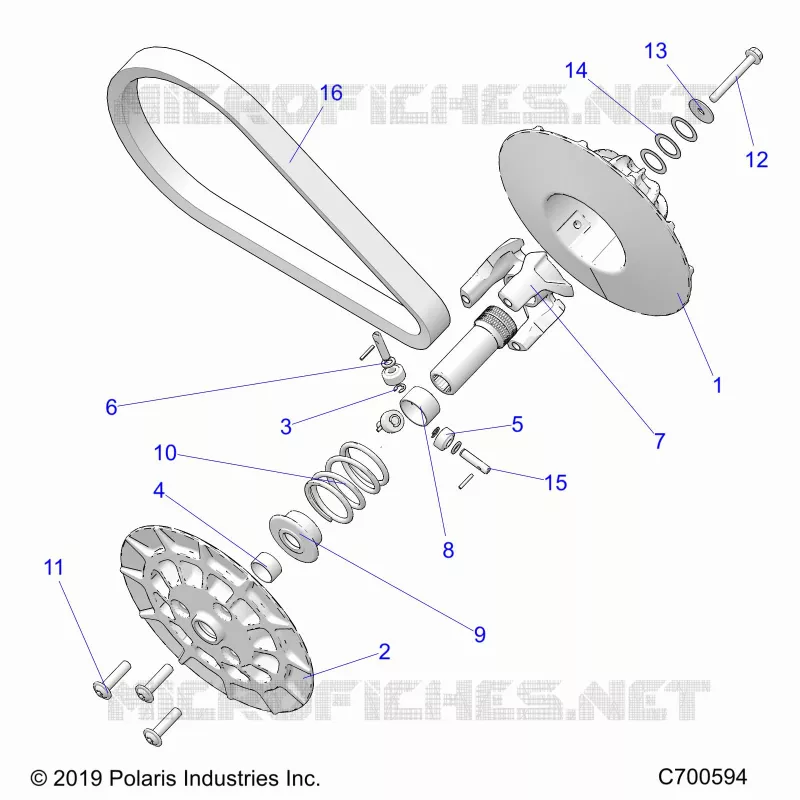SYSTÃˆME DE TRANSMISSION, SECONDARY CLUTCH