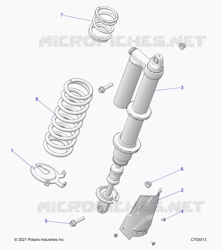 SUSPENSION, REAR SUPPORT AMORTISSEUR , STANDARD/PREMIUM