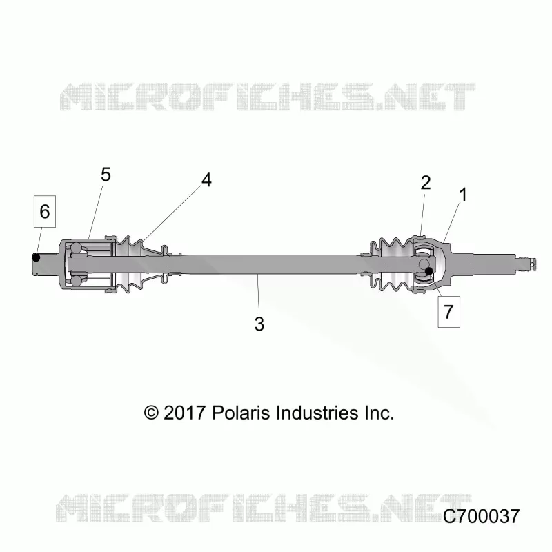 SYSTÃˆME DE TRANSMISSION, REAR HALF SHAFT 