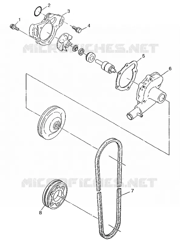 POMPE A EAU WIDETRAK LX 0972065 and EUROPEAN WIDETRAK LX E972065 (4938223822C009)