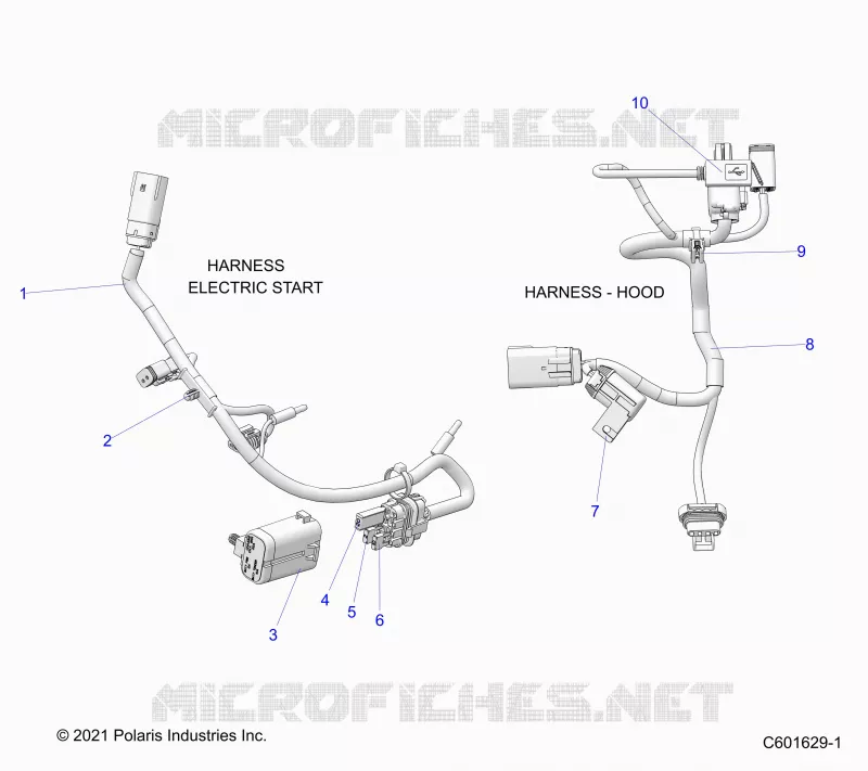 ELECTRICITE, WIRE HARNESS, HOOD, ELEC. START