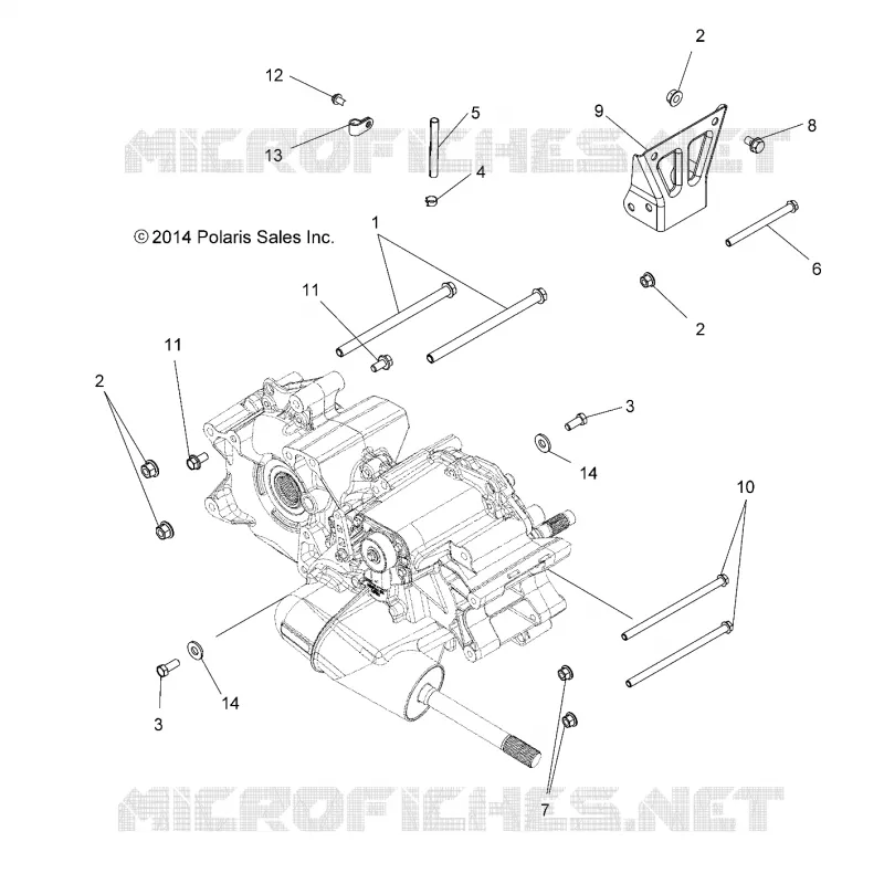 DRIVE TRAIN, MAIN SUPPORT PONT