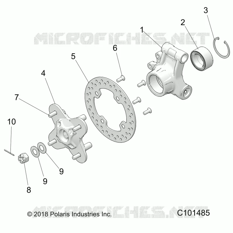 SUSPENSION ARRIERE HUB AND BEARING CARRIER