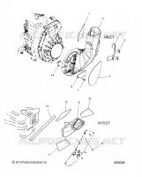 MOTEUR, AIR INLET and OUTLET DUCTS