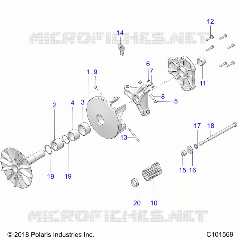 SYSTEME DE TRANSMISSION, PRIMARY CLUTCH