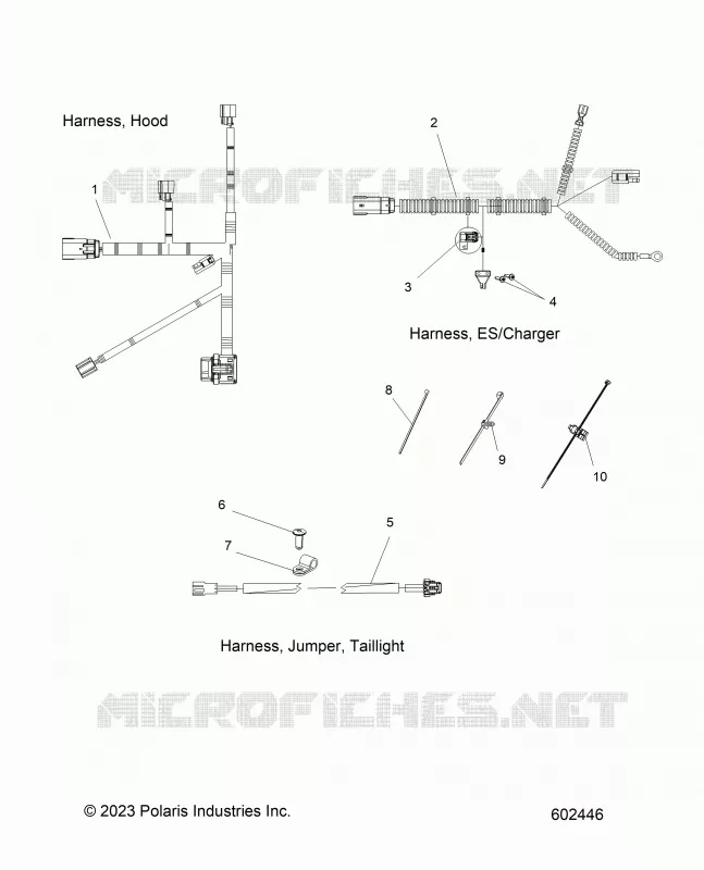 ELECTRICITE, HARNESS, HOOD, E.S. START, TAILLIGHT