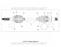 SYSTEME DE TRANSMISSION, REAR HALF SHAFT (TO 4/25/16)