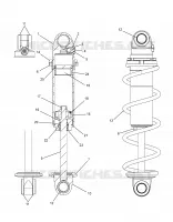 SUSPENSION, AMORTISSEUR AVANT TRACK (BLACK COIL OVER)