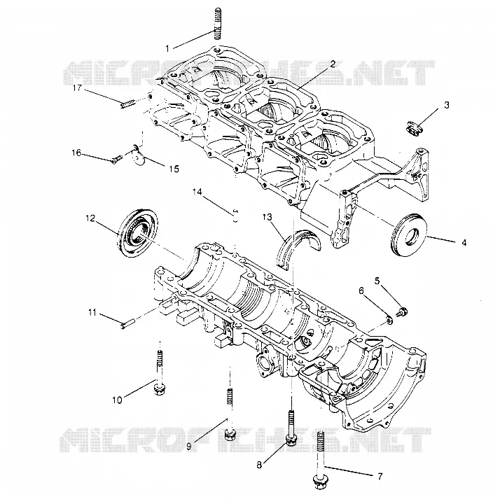 CARTERS MOTEUR ASSEMBLY Storm 0950782, Storm SKS 0950582,  Euro Storm E950782, E (4929012901C011)