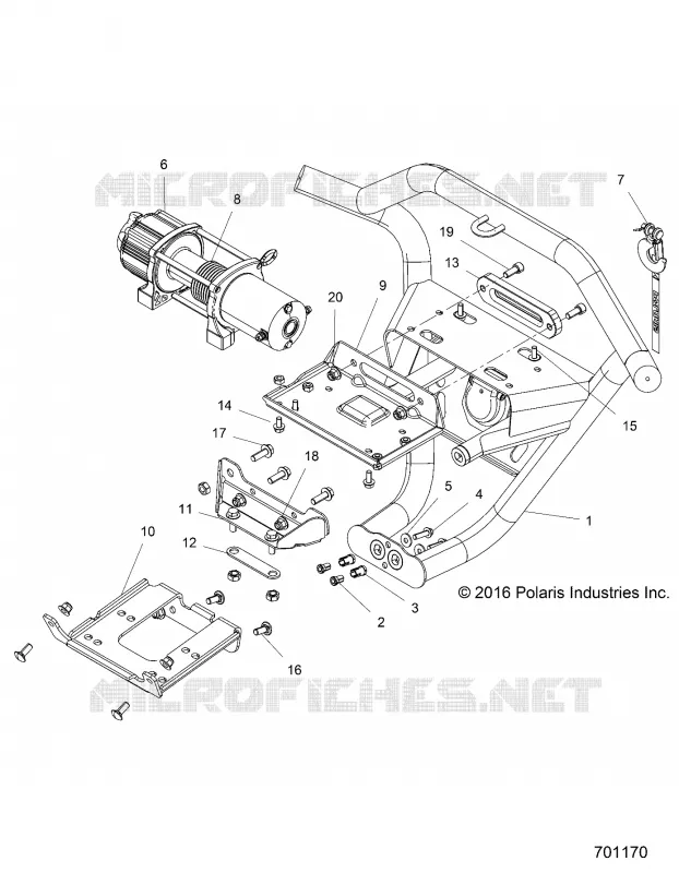 PARE CHOCS AVANT, W/WINCH