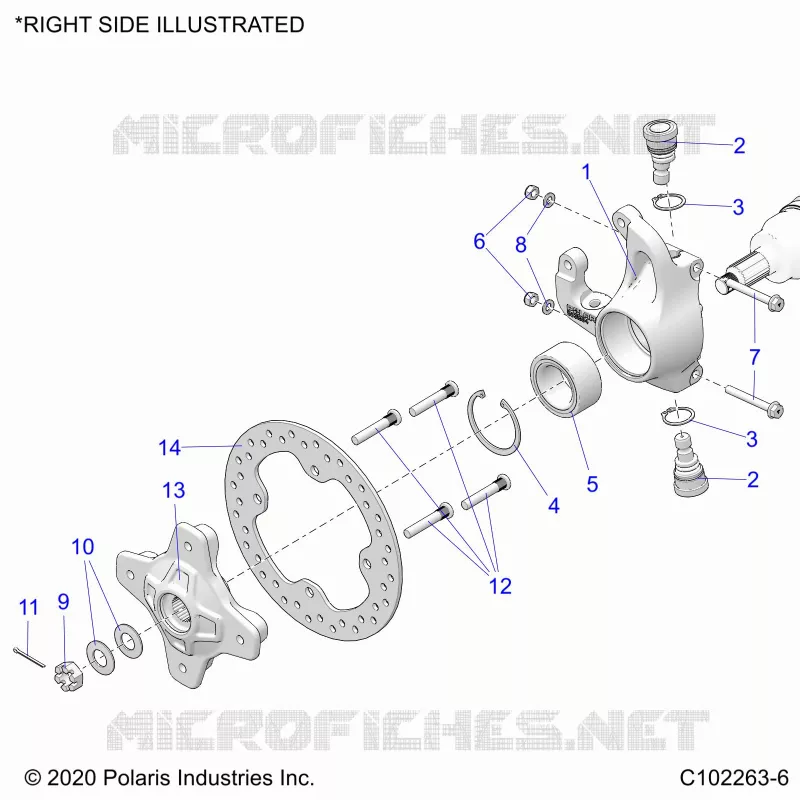 SUSPENSION AVANT HUB, KNUCKLE AND BRAKE DISC